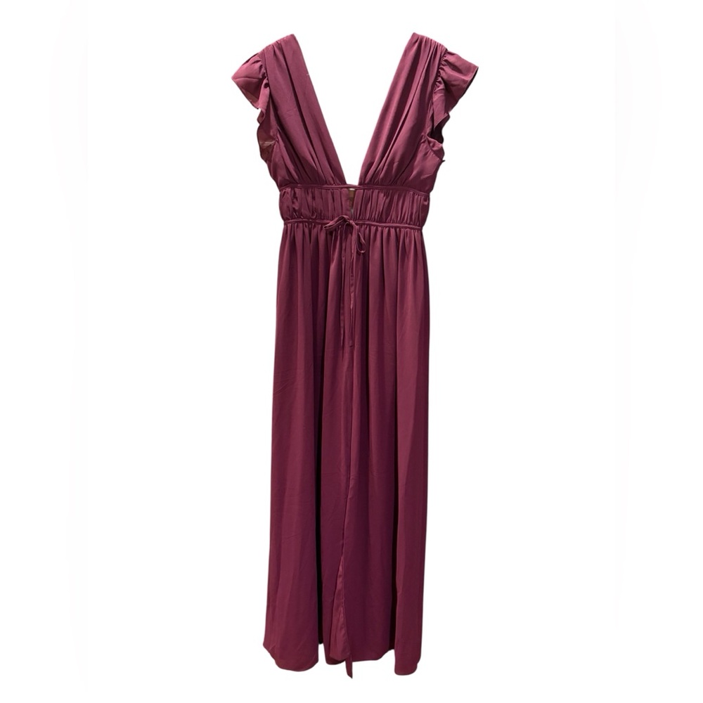 Lulu's Deep Wine Evening Gown